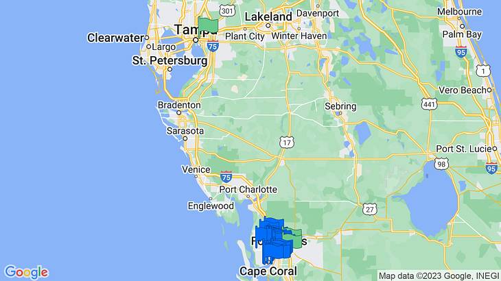 Cape Coral Things to Do Map