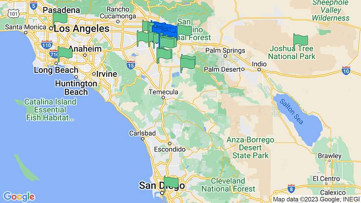 Moreno Valley Things to Do Map