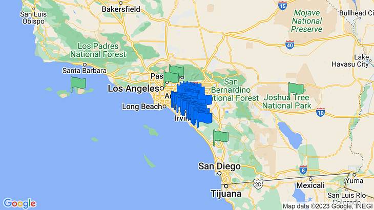 A Map of Orange County California