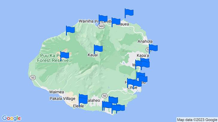 Kauai Things to Do Map