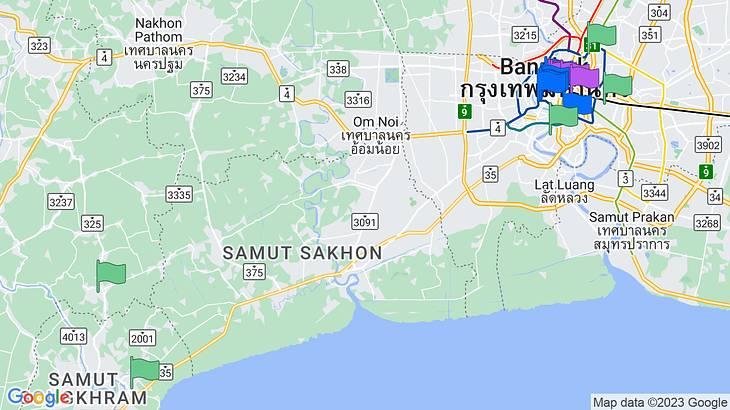 Bangkok 3-Day Itinerary Map