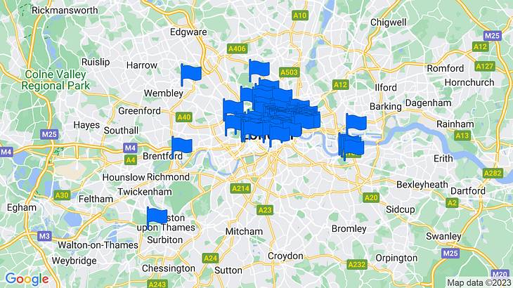 London Landmarks Map