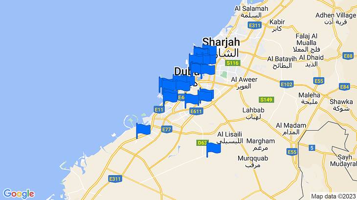 Dubai Landmarks Map