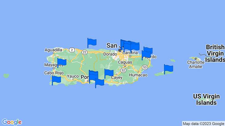 A Map of Puerto Rico Landmarks
