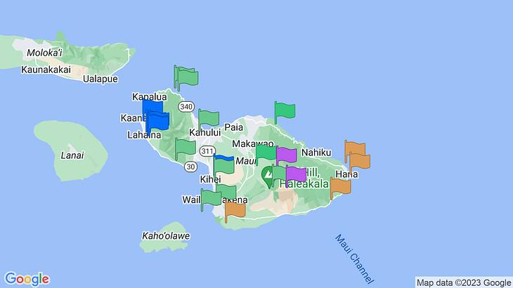 Maui 5-Day Itinerary Map
