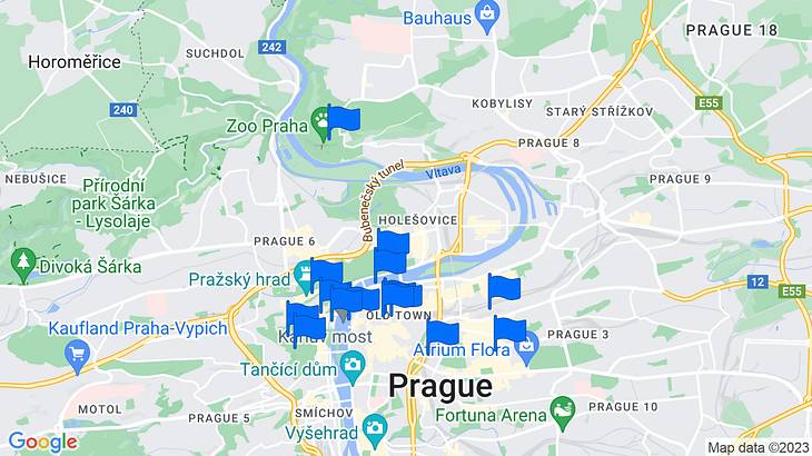 Prague Date Ideas Map