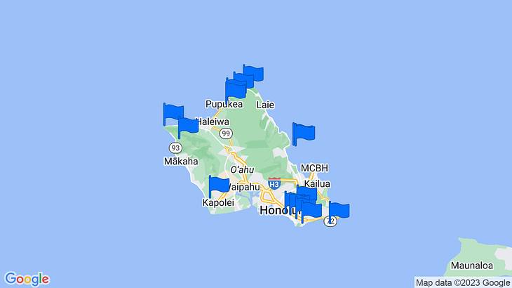 Oahu Sunset Locations Map