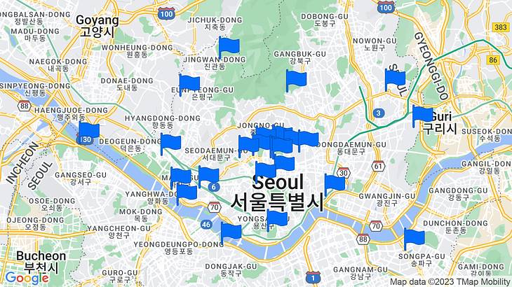 Seoul Things to Do Map