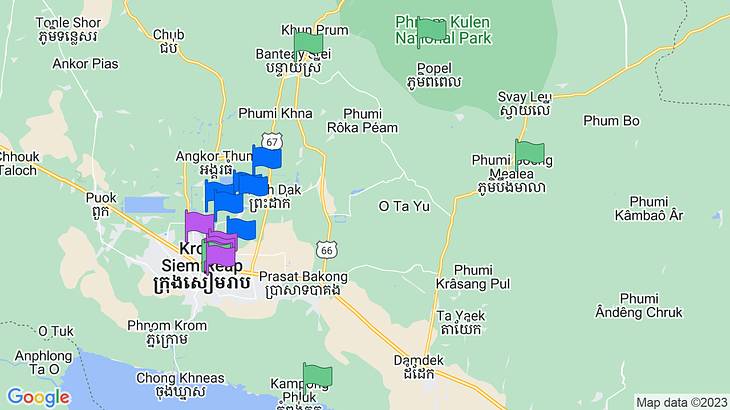 Siem Reap 3-Day Itinerary Map
