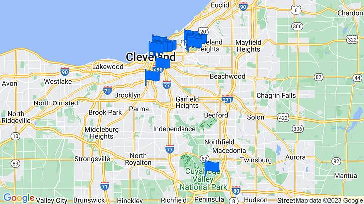 Cleveland Landmarks Map