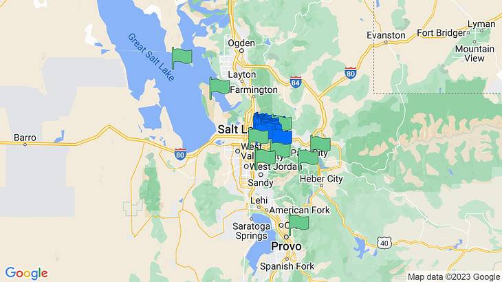 Salt Lake City Date Ideas Map