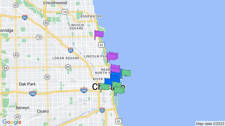 Chicago 3-Day Itinerary Map