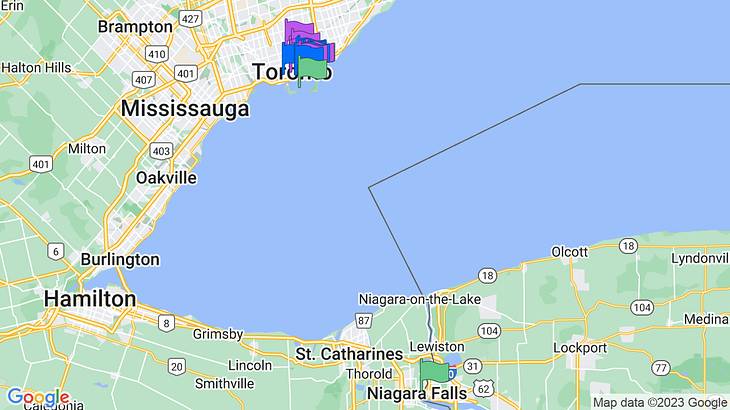 Toronto 3-Day Itinerary Map