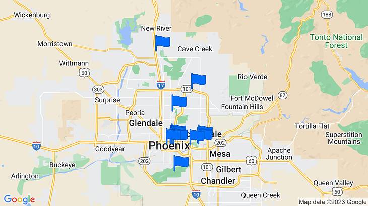 Phoenix Landmarks Map