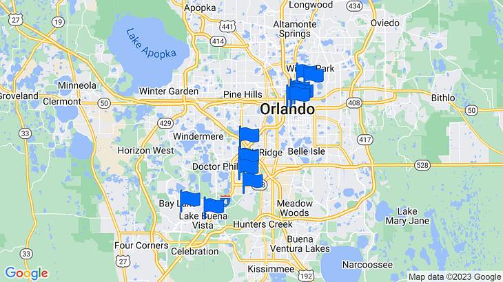 Orlando Landmarks Map