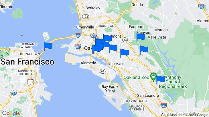 Oakland Landmarks Map