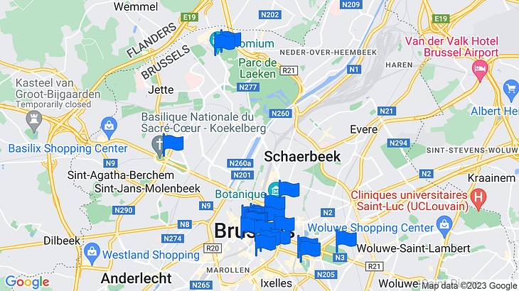 Brussels Landmarks Map