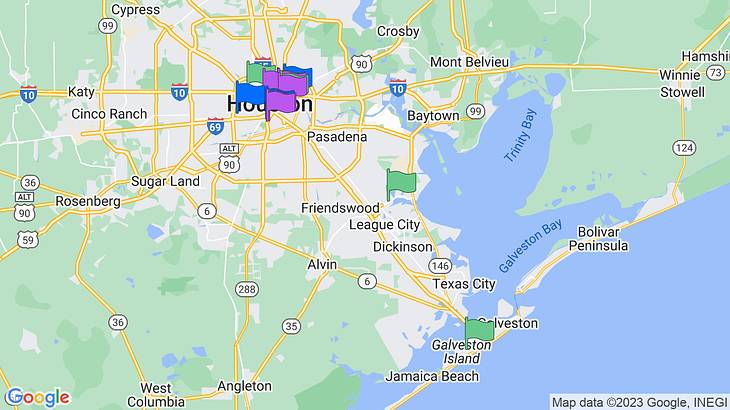 Houston 3-Day Itinerary Map