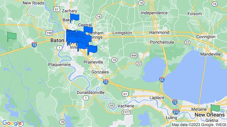 Baton Rouge Things to Do Map