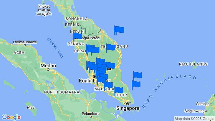 Kuala Lumpur Weekend Getaways Map