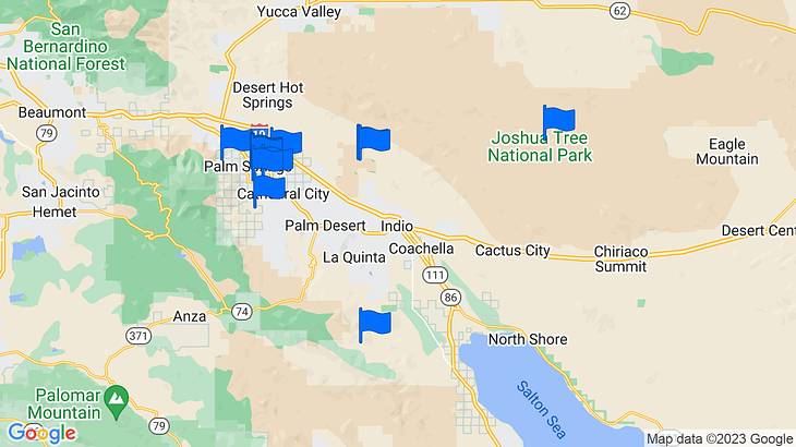 Palm Springs Landmarks Map