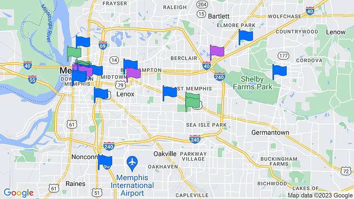 Memphis Date Ideas Map