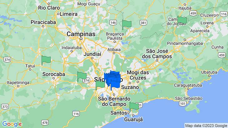 São Paulo Things to Do Map