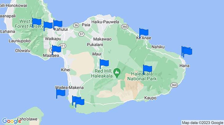 Map of Maui Landmarks