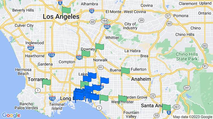 Long Beach Date Ideas Map