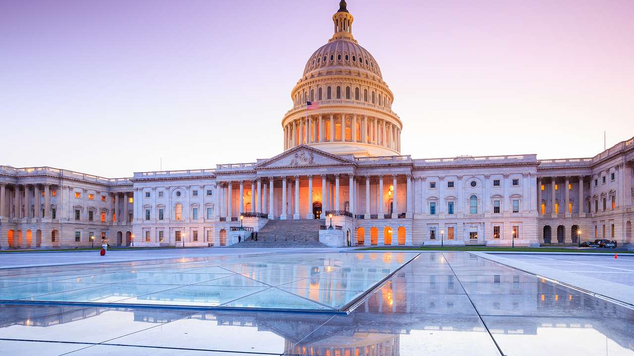 The United States Capitol Building is one of the famous Washington, DC, landmarks