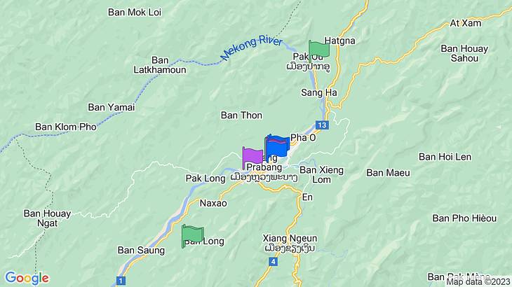 Luang Prabang 3-Day Itinerary Map