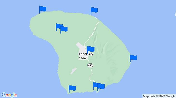 Lanai Landmarks Map