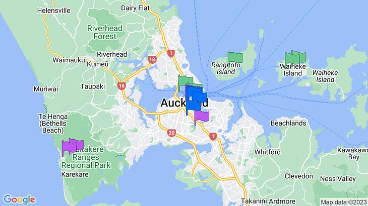 Auckland 3-Day Itinerary Map