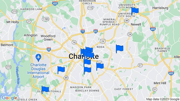 Charlotte Landmarks Map