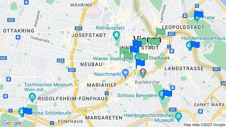 Vienna 2-Day Itinerary Map