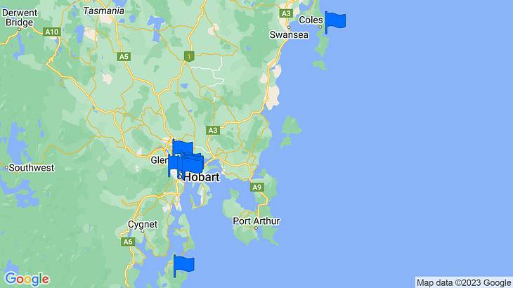 Hobart Things to Do Map