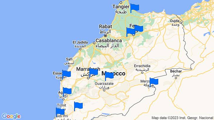 Morocco Cities Map