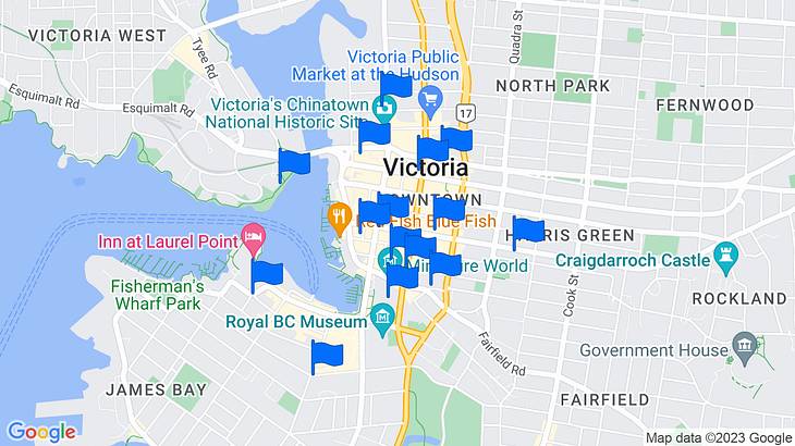 Victoria Restaurants Map