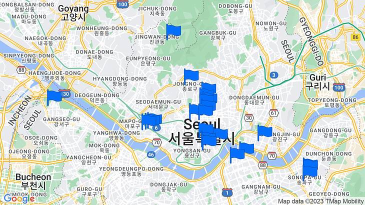 Seoul Cafes Map