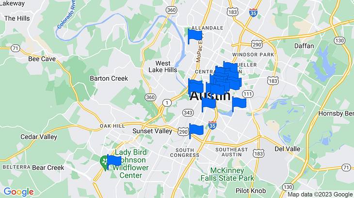 Austin Landmarks Map