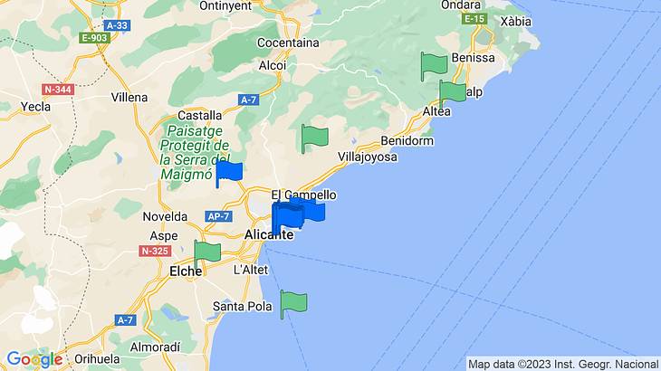 Alicante Things to Do Map