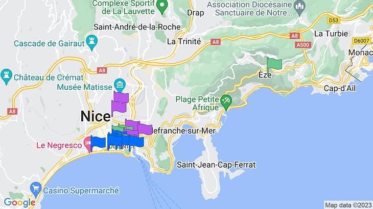 Nice 3-Day Itinerary Map