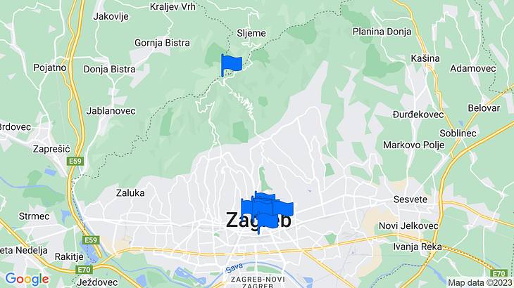 Zagreb - Centar Things to Do Map