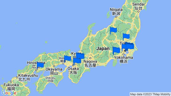Japan Landmarks Map