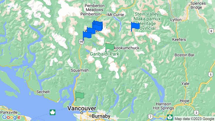 Whistler Things to Do Map