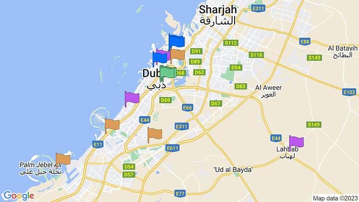 Dubai 4-Day Itinerary Map