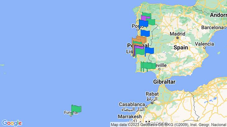 Portugal Landmarks Map