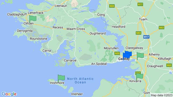 County Galway Places to Stay Map
