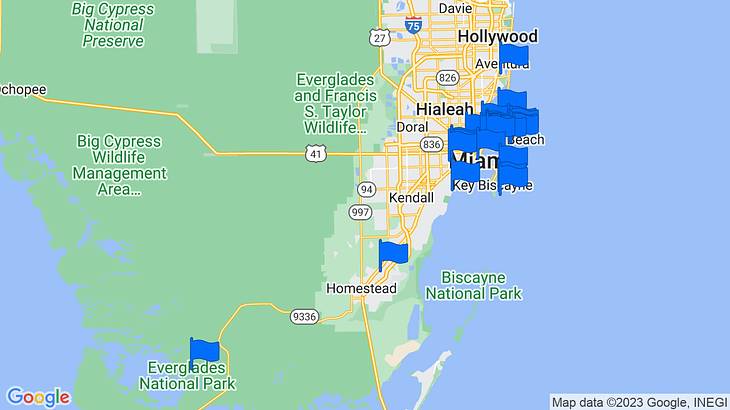 Miami Landmarks Map