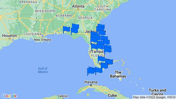 Florida Landmarks Map